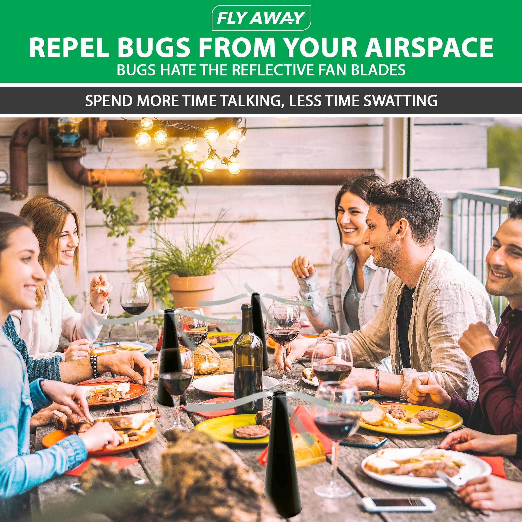 3 - Pack Fly, Mosquito, and Pest Repellent Fan - Fly Away Products