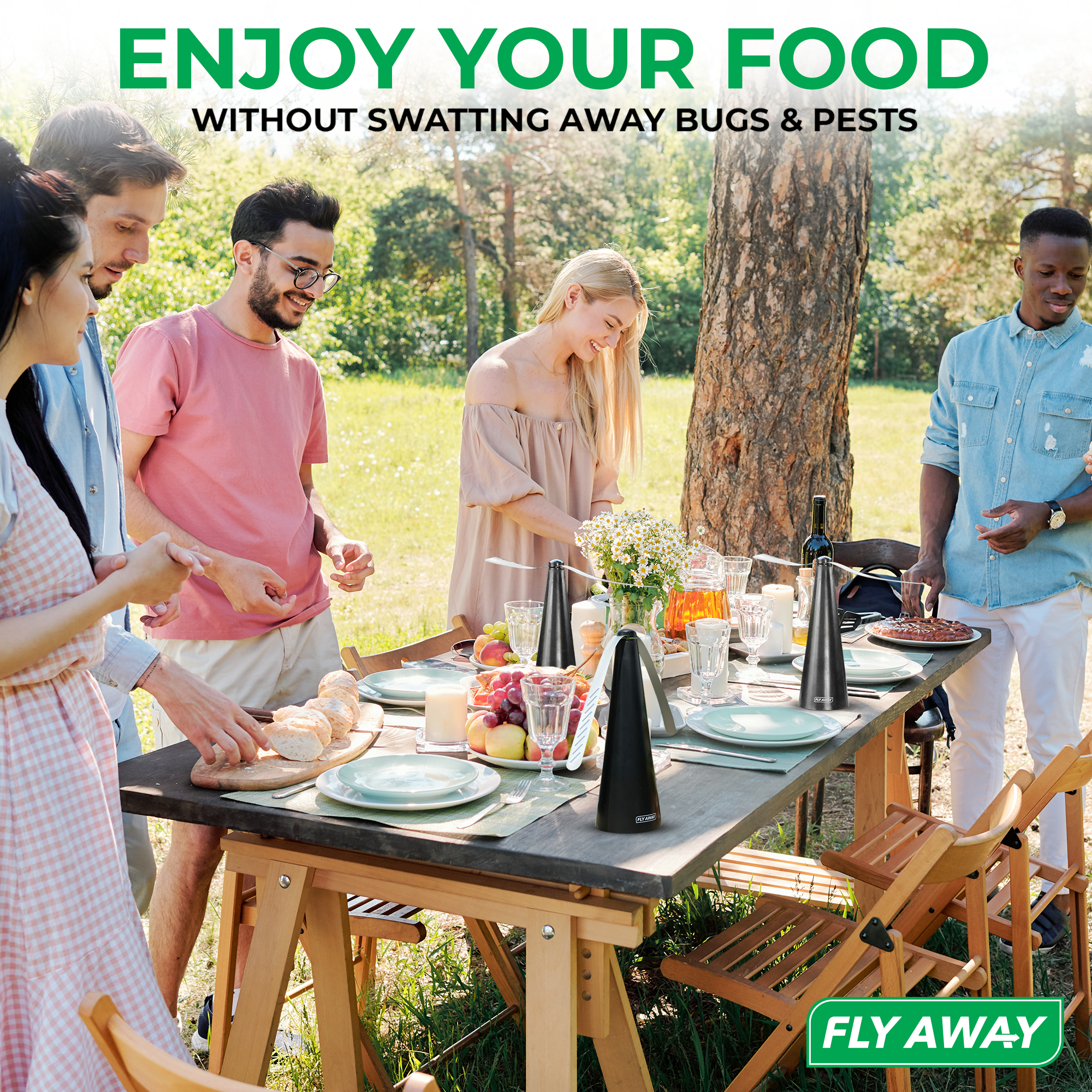 3 - Pack Fly, Mosquito, and Pest Repellent Fan - Fly Away Products