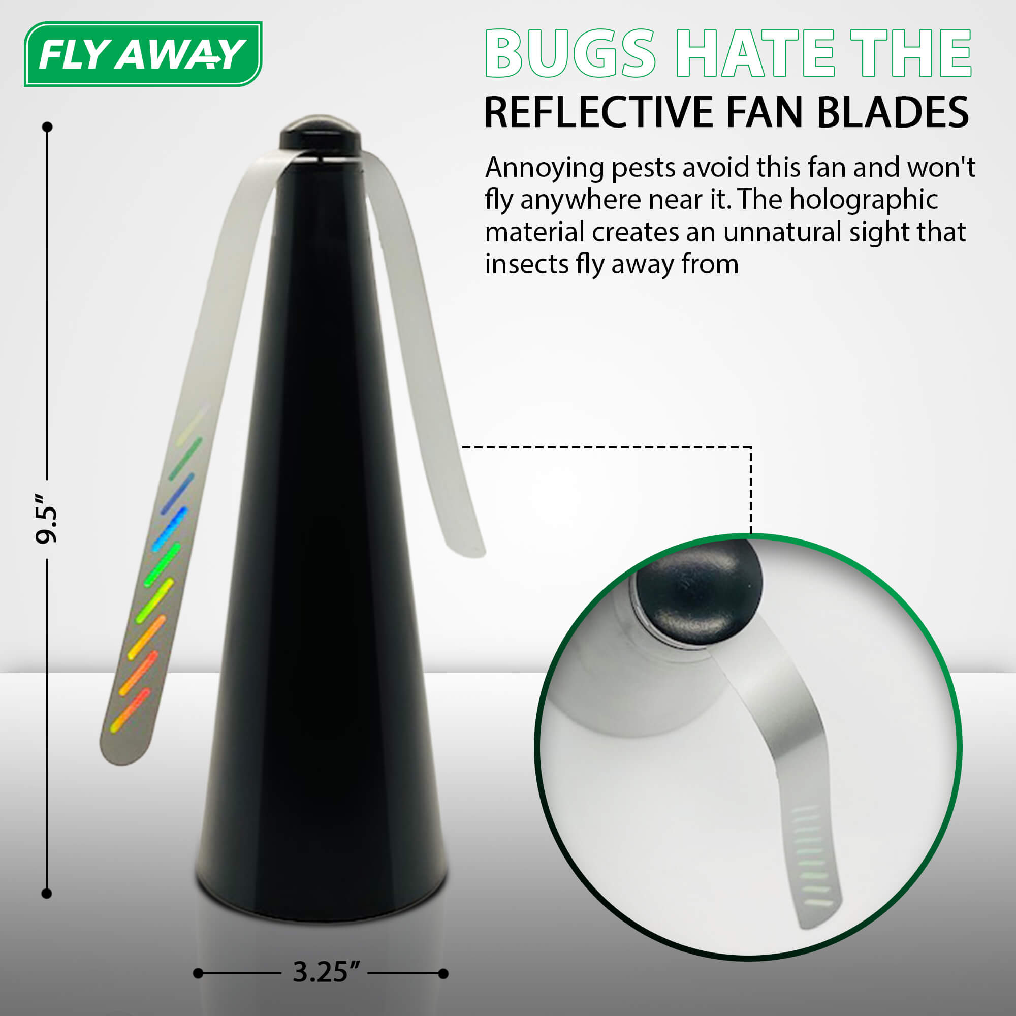 3 - Pack Fly, Mosquito, and Pest Repellent Fan - Fly Away Products