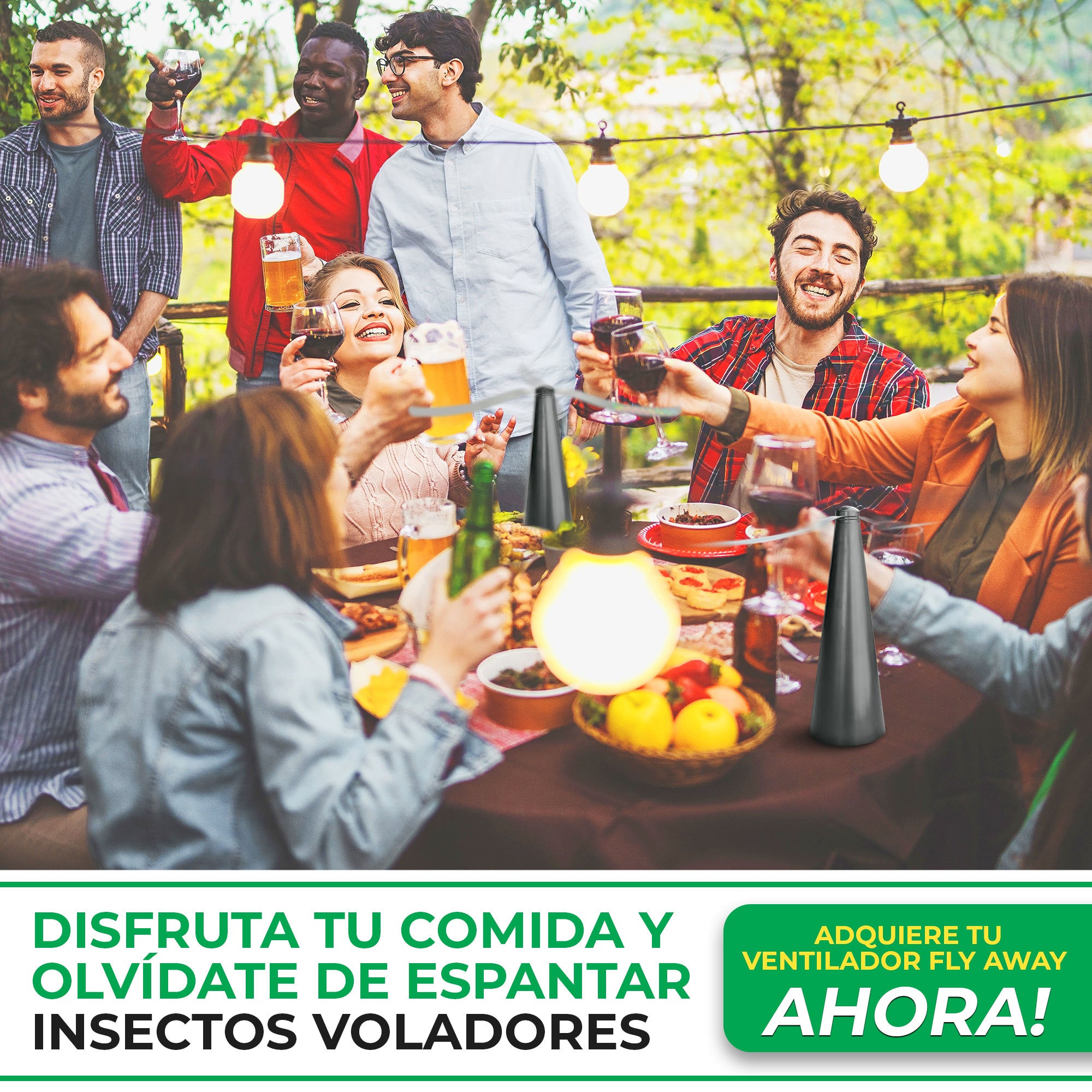 2 - Pack Abanico Repelente de Moscas, Mosquitos y Plagas - Fly Away Products