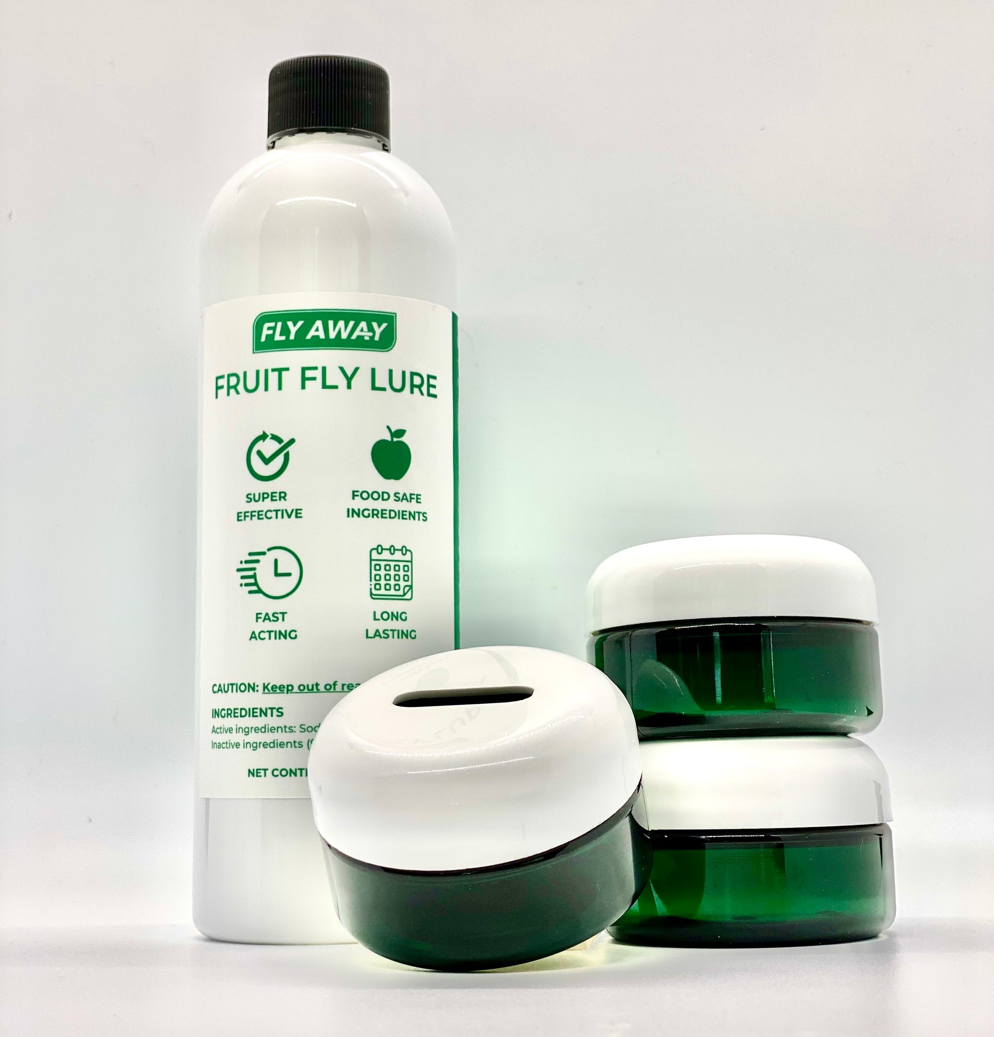 FlyFix Fruit Fly Trap for Indoors - Gnat and Effective Fruit Fly Trap - Easy to Use - Best for Kitchen, Dining Areas - Use Food As Lure Attractants