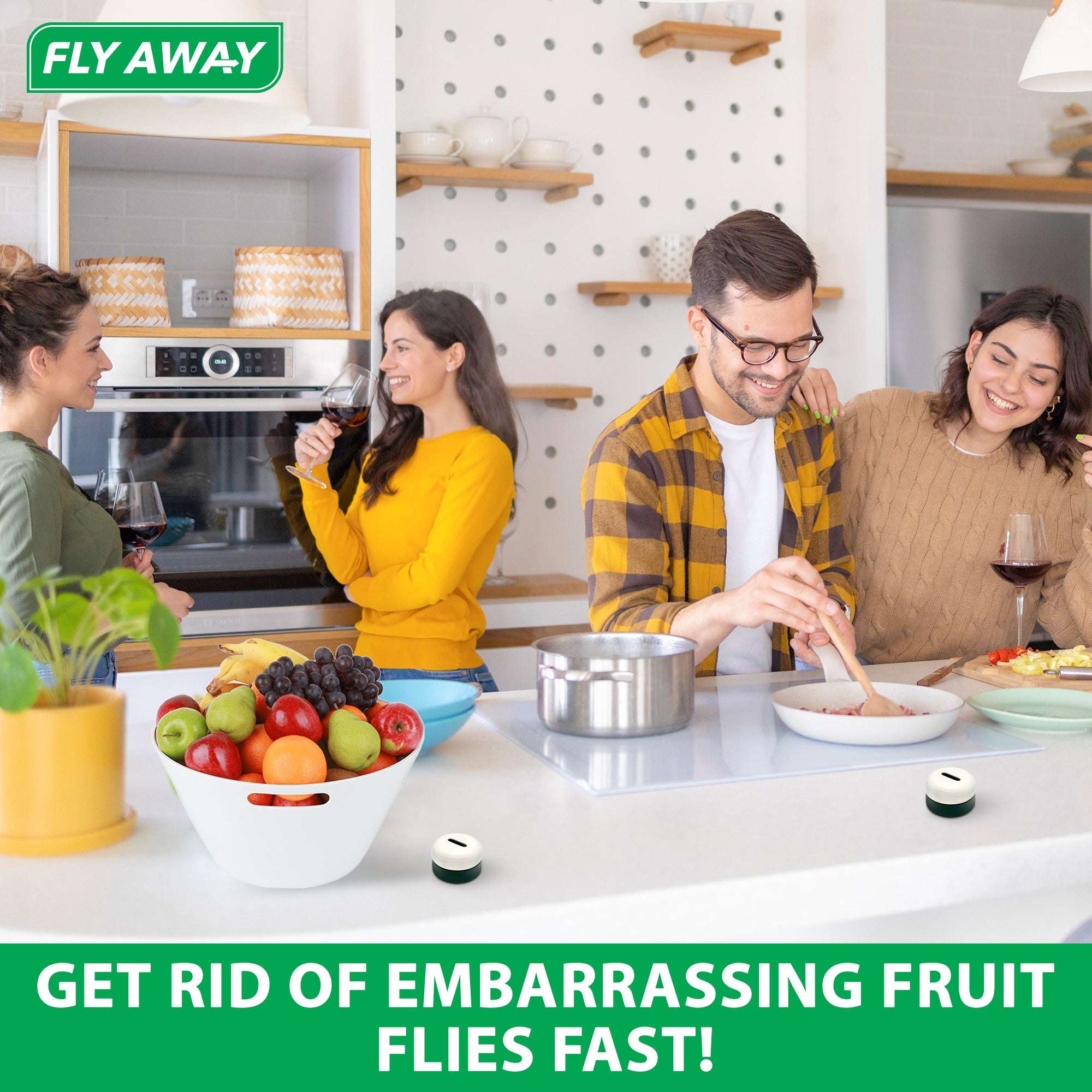 Fly Away Fruit Fly Trap Kit and 12 oz Refill Lure - Fly Away Products