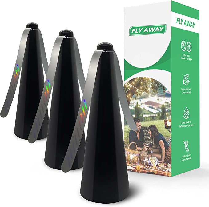 3 - Pack Fly, Mosquito, and Pest Repellent Fan - Fly Away Products