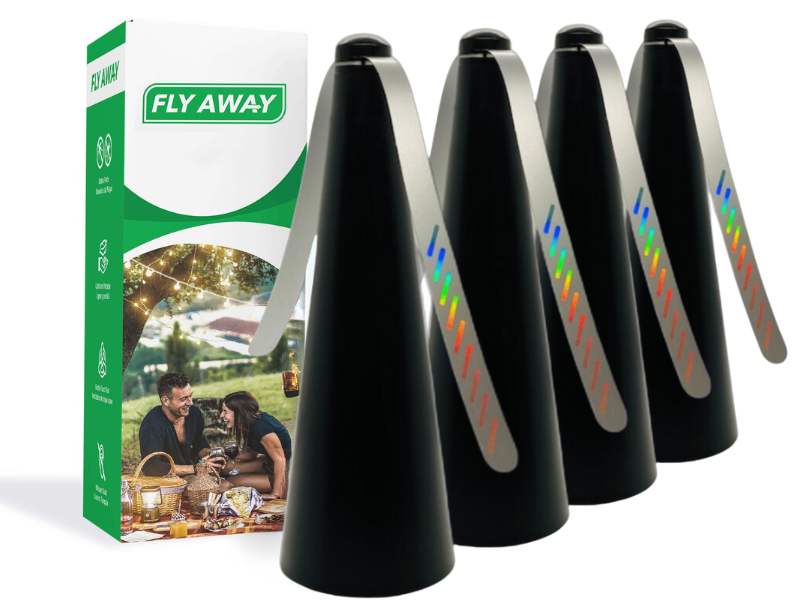 Fly Away Tabletop Fly Fans - Repel Flies and Other Flying Pests Away from Food & Drinks