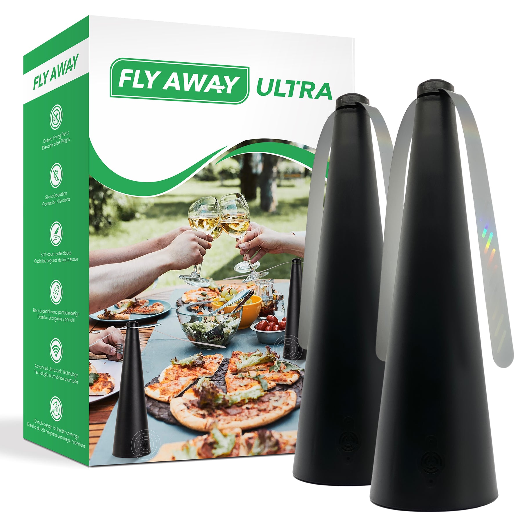 The Best tabletop Fly Fan to Keep Pests off Food. Silent & Safe.