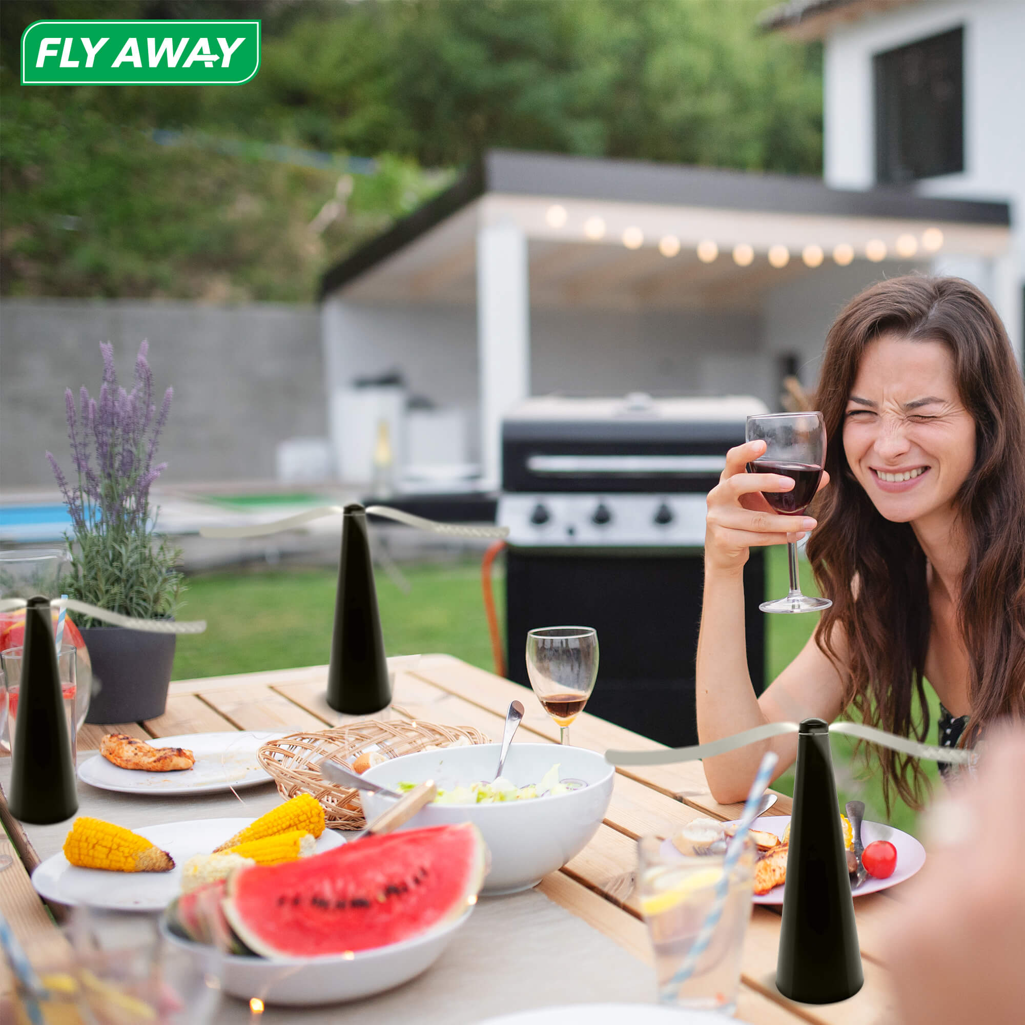 Drinking a glass of wine in a backyard or winery is easy with Fly Away: Elevate winery ambiance with Fly Away, a discreet bug repellent fan ensuring a serene outdoor experience. Safe fan blades, constant speed, and eco-friendly design create an inviting space, free from pests. Perfect for enhancing wine tasting enjoyment amidst the vineyards.